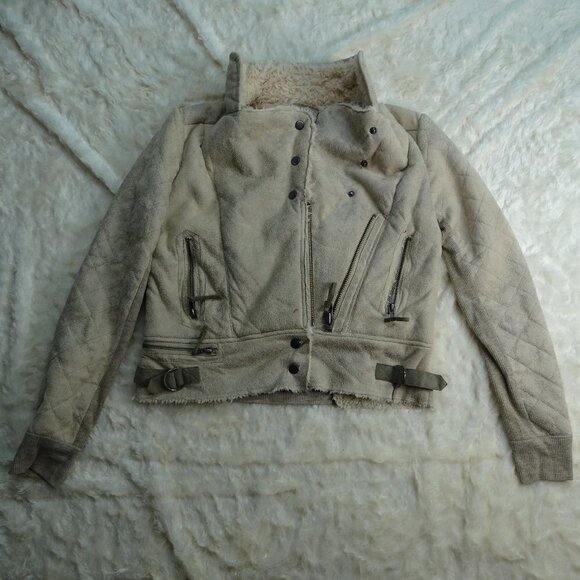 Miss Me Tan Warm Suede Jacket Size Small - Picture 1 of 6